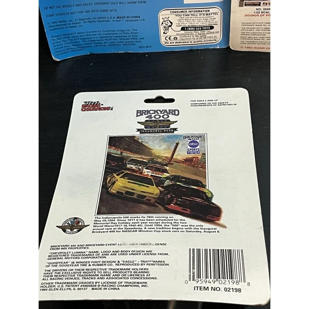 Lot Of 6 RARE‎ NASCAR Collectable Cars, 2 Hot wheels.
